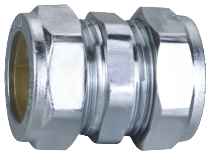 Klämringskoppling Ø15 x Ø10 mm Rak Krom ScandFix